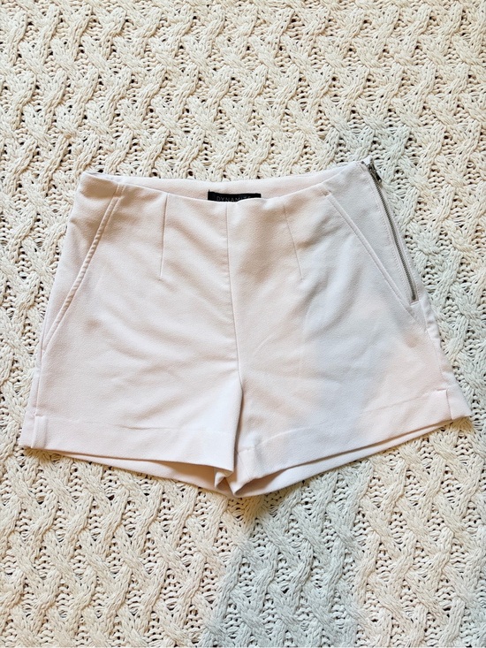 Dynamite Pants - Dynamite High Waist Dress Shorts - Side Zip Baby Pink - Size Small
